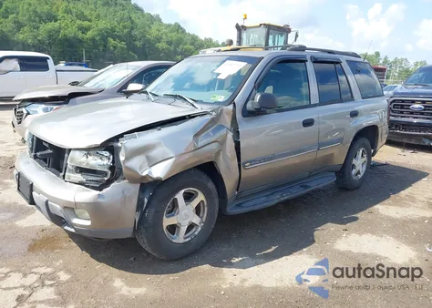2002 Chevrolet Trailblazer Lt из США, поврежденный, VIN 1GNDT13S722133932
